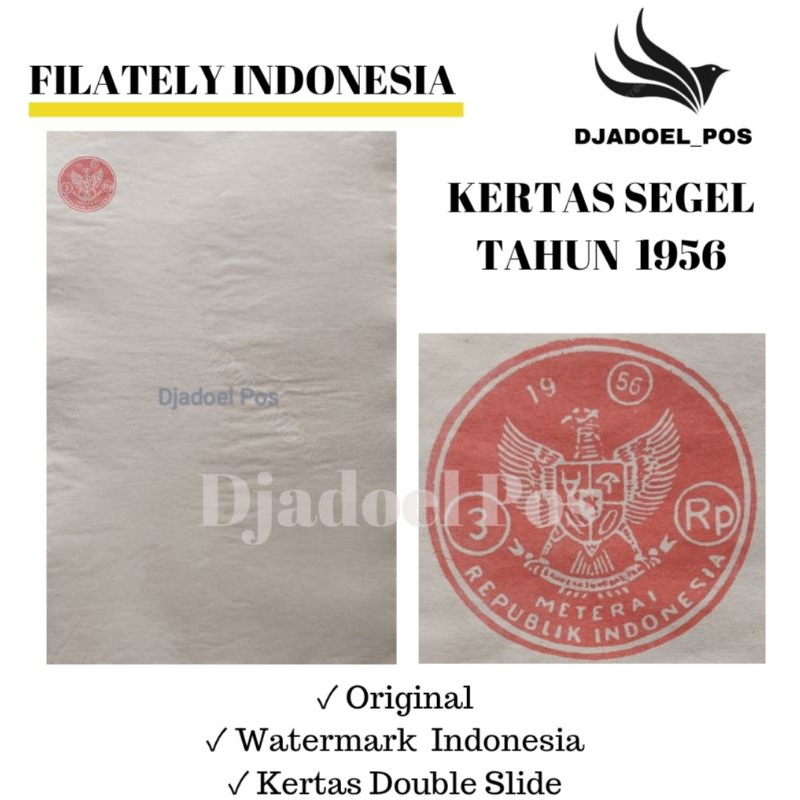 

KERTAS SEGEL TAHUN 1956 (Buy 1 Get 1 Free) Double Asli
