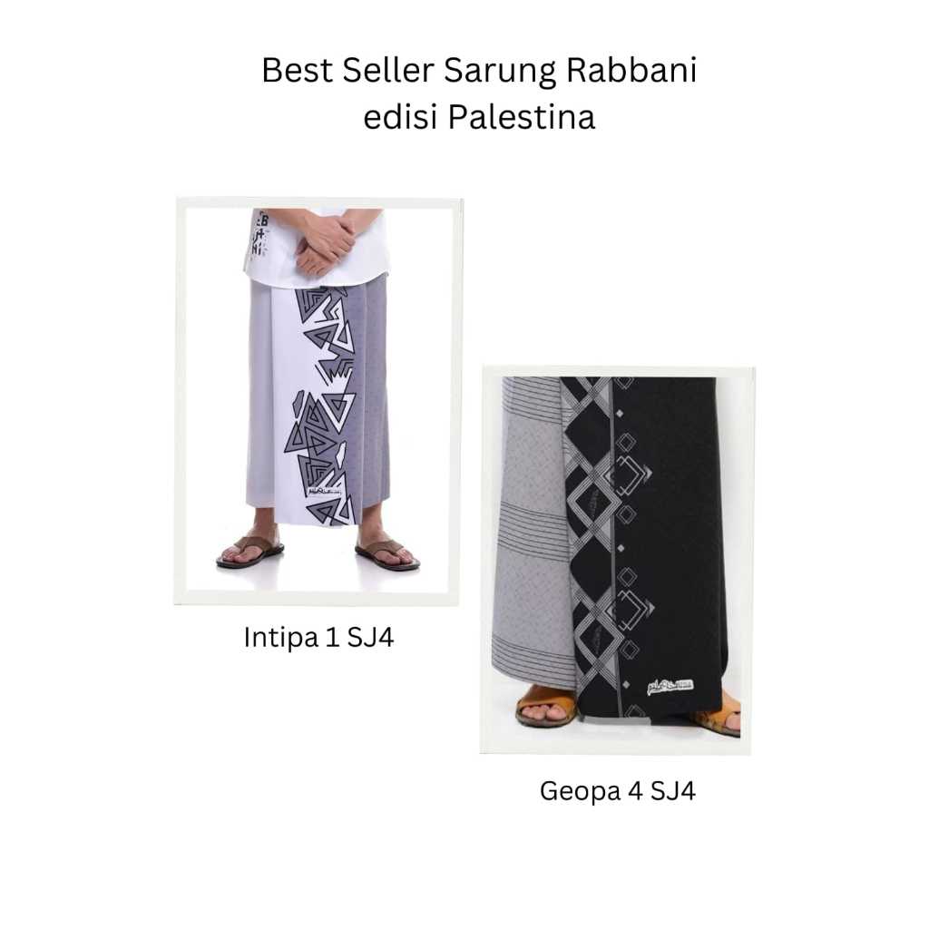 Sarung Rabbani Palestina Model Terbaru, Sarung Rabani Palestine Warna Hitam Putih
