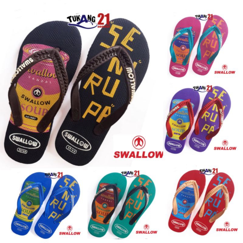 PROMO Sandal Jepit Swallow Seni - Motif Seni Rupa