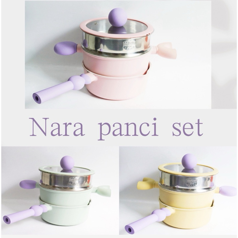 NARA Panci Set / Panci 4pcs /Panci Granit / Pan Korea