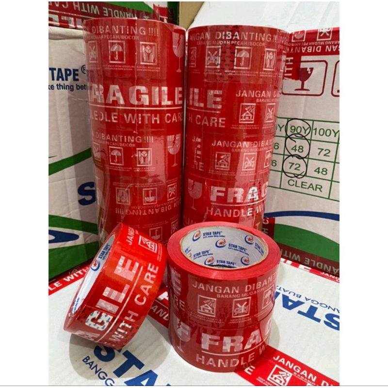 

Lakban Fragile 100 yard x 45mm