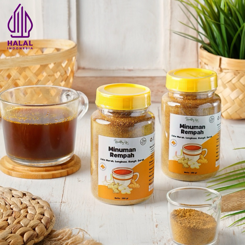 

Minuman Rempah Instant Jahe Merah, Lengkuas, Kunyit, Sereh, Gula Aren