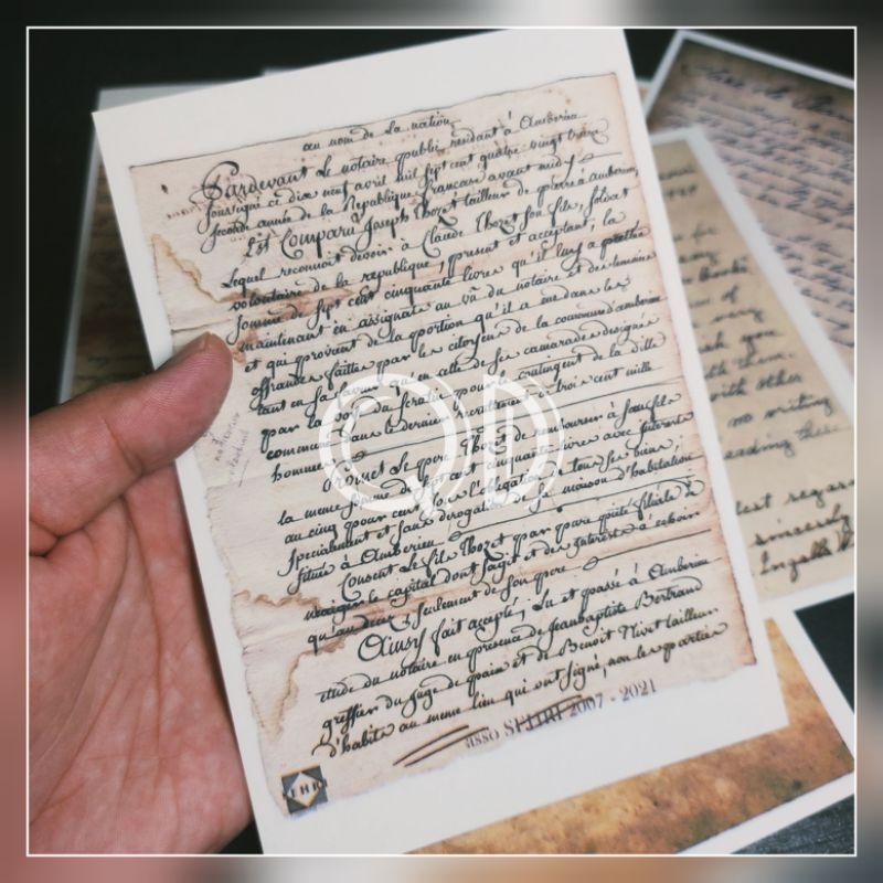 

A6 stiker kertas surat old sticker doff jurnal vintage murah
