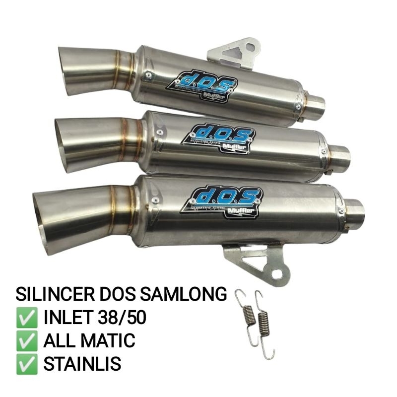 Silincer Knalpot Dos Samlong Bebek Matic Supra Beat Vega R Vario Jupiter Nmax Aerox Scoopy Mio stain