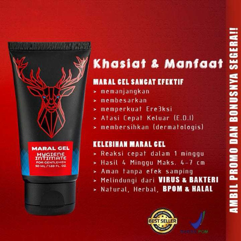 BISA COD Maral Gel Original Pembesar Pennis Permanen Obat Pembesar Kelamin Pria Ori BPOM Asli Origin