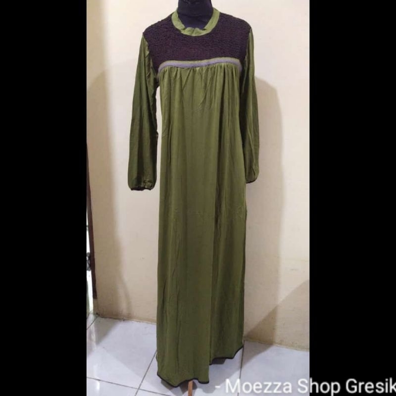Gamis Wanita Casual Kaos Army Tebal