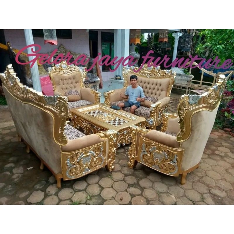 Kursi tamu ukir Jepara Bellagio koper Bellagio tas kayu jati jepara