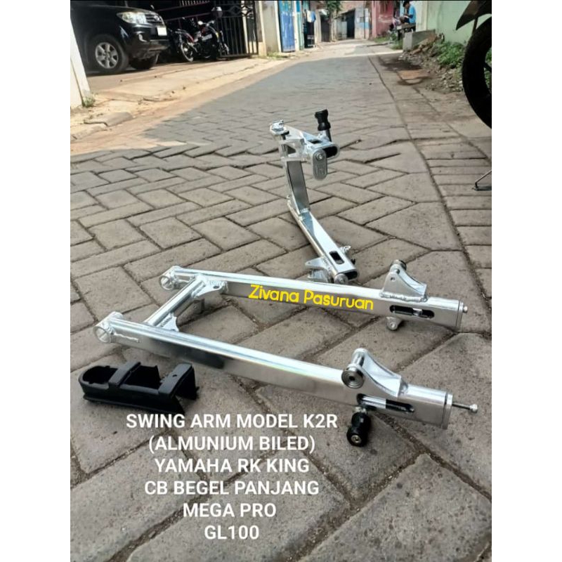 arem almunium biled model k2r pnp CB rangka rubahan/gl100/mp/tiger/rx king set