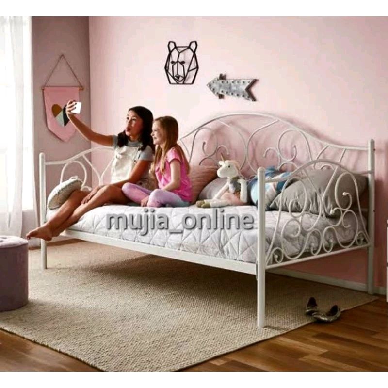 Sofa Bed Ranjang Besi Dipan Single Klasik Murah Mewah Minimalis Costum