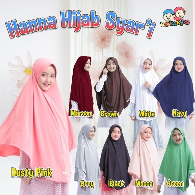 Raggakids - Hanna Hijab Syar'i Anak Remaja Dewasa / Jilbab Syari Harian