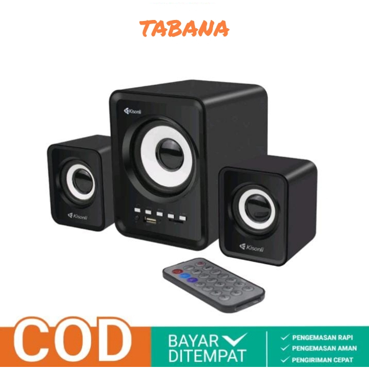 KISONLI Gaming Speaker Laptop/Komputer Bluetooth U-2800 Support BT, USB, TF Card & FM Radio