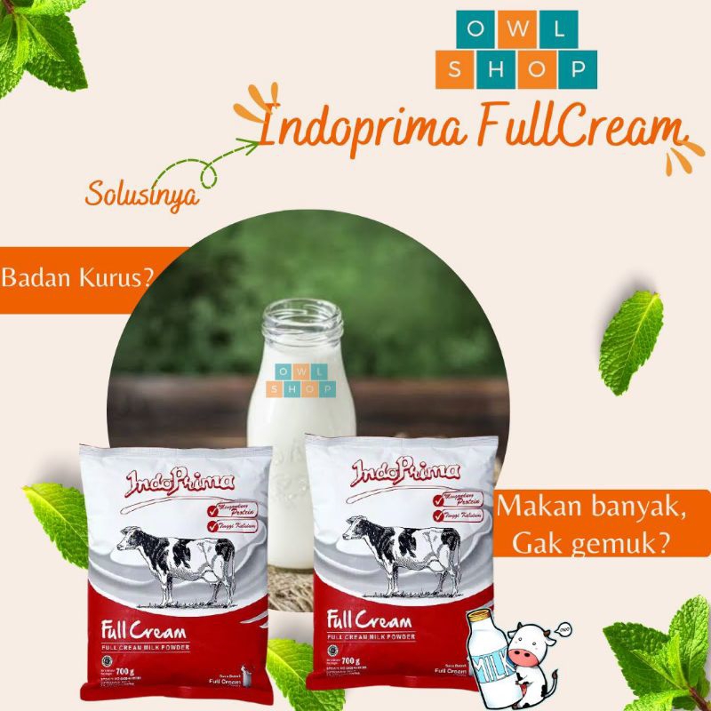 

Susu Bubuk Penggemuk Badan Indoprima Full Cream 700 gram