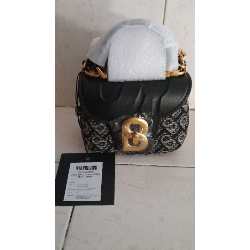 Alma Bimu jaquard bag micro black