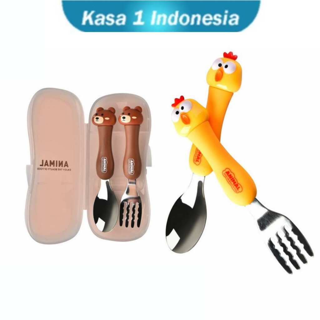 Sendok Makan Anak Set Karakter Lucu
