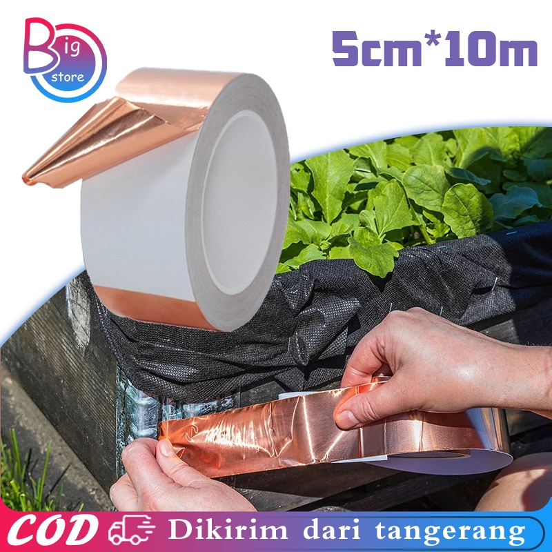 1roll Conductive Copper Tape 5cmx10m Tembaga Foil Tape Isolasi Copper Foil Tape Tape Tembaga PCB EMI