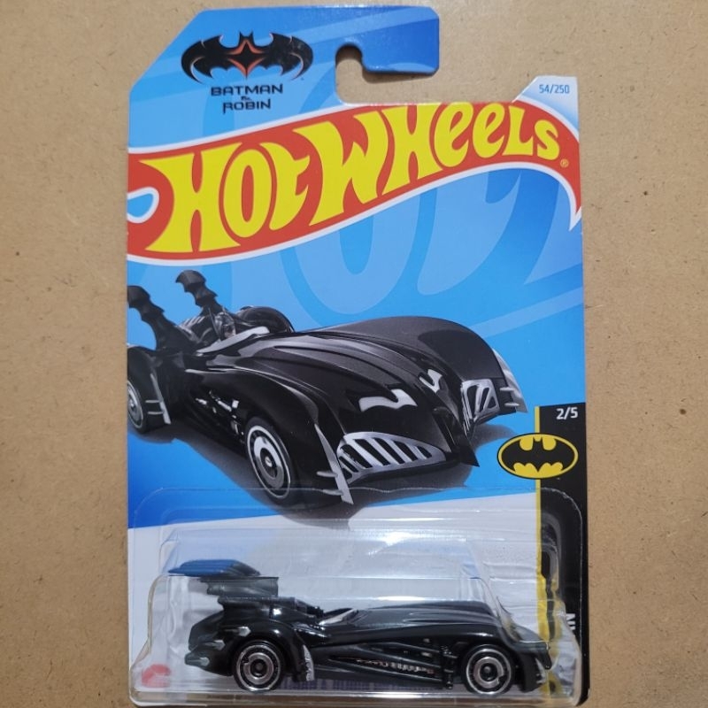 HOT WHEELS BATMAN&ROBIN BATMOBILE / BATMAN [ BLACK ] - MAINAN MOBIL ANAK