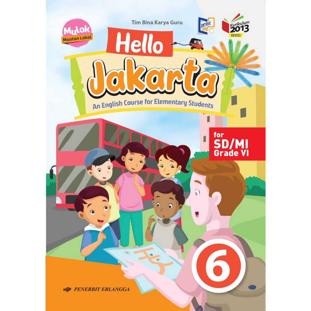 buku bilingual hello jakarta kelas 6 SD penerbit erlangga