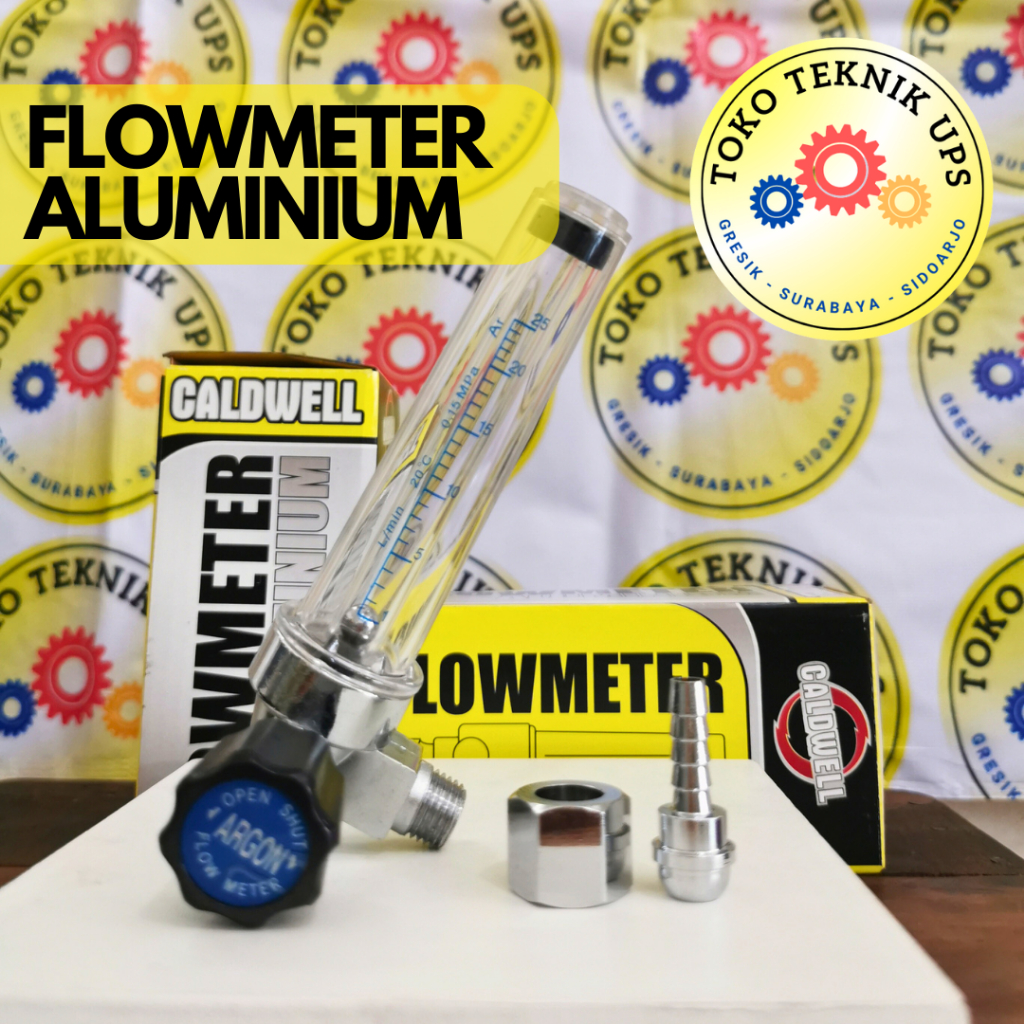 Flowmeter AR/CO2 AL Caldwell untuk mesin las pengelasan tig argon /  Mig CO