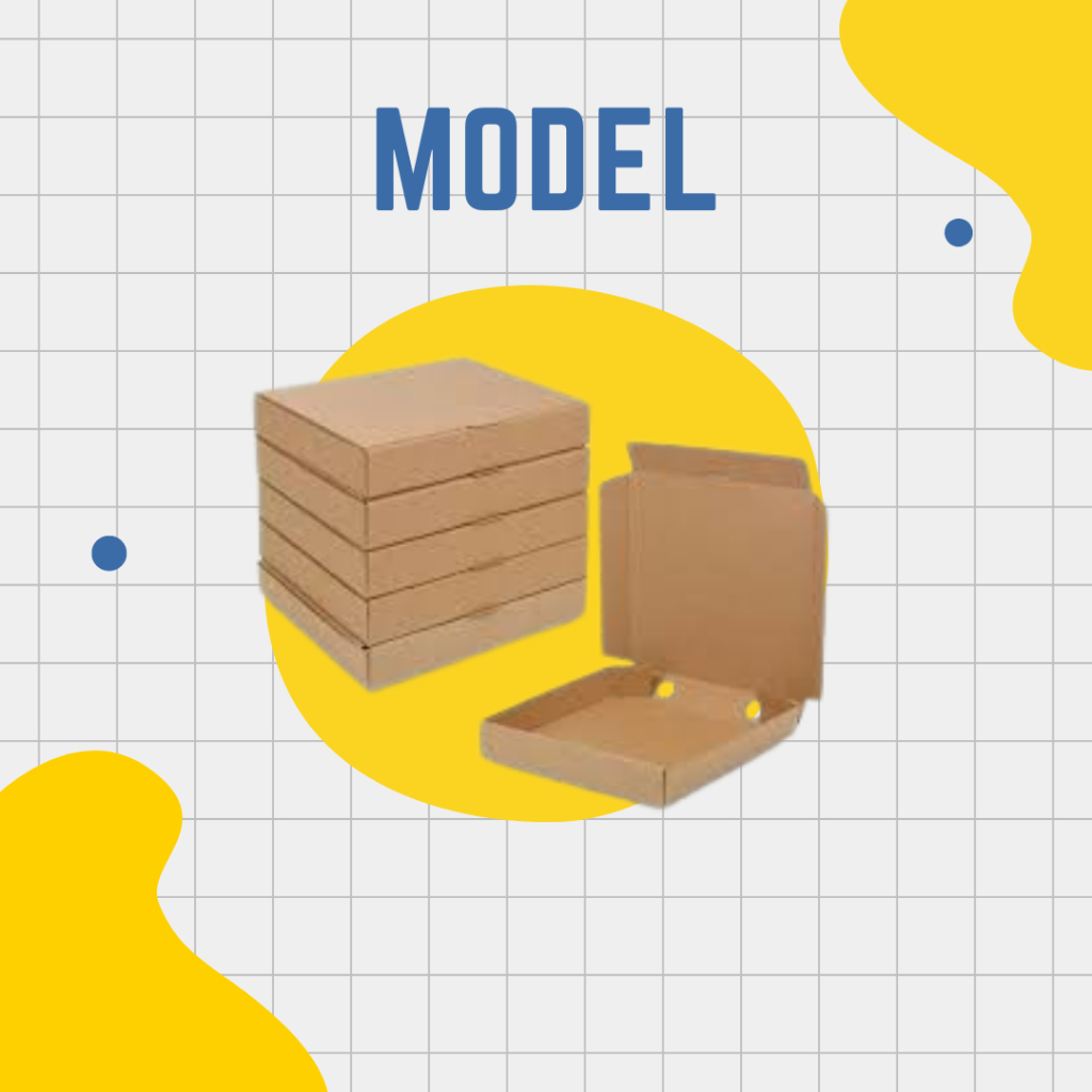 

Kardus / Box Packing - Die Cut Pizza Polos Ukuran 22cm x 22cm x 7cm