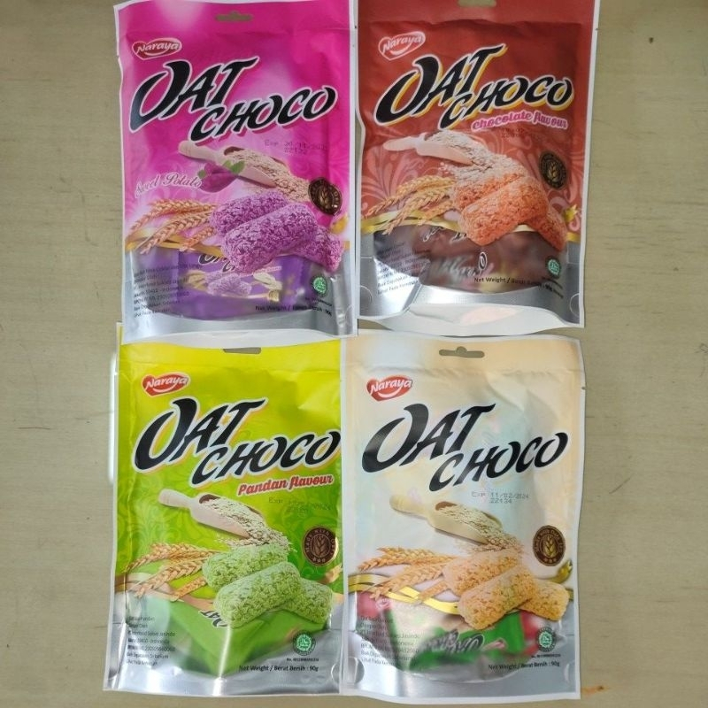 

Naraya Oats Choco Ori, Pandan, Sweet Potato, Chocolate 90gr