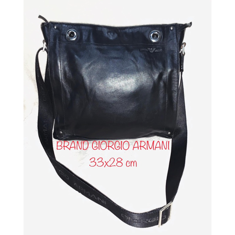 Brand Giorgio Armani Preloved Tas Sling Kulit Pria