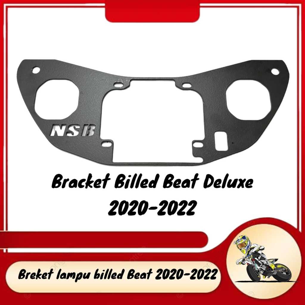 Bracket lampu billed Beat deluxe 2020-2022 breket dudukan lampu projie billed hid 2,5 inch Beat 2020