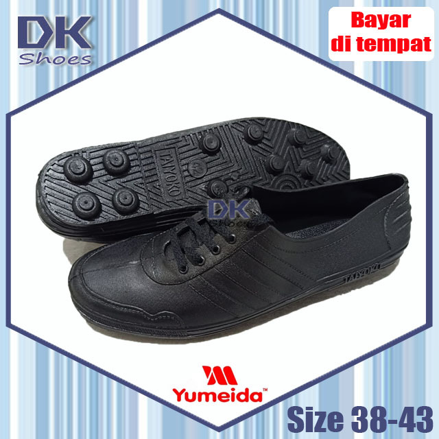 Yumeida TAIYOKO 38-43 Hitam Sepatu Bola Karet / Sepatu Futsal / Sepatu Kebun / Sepatu Pool