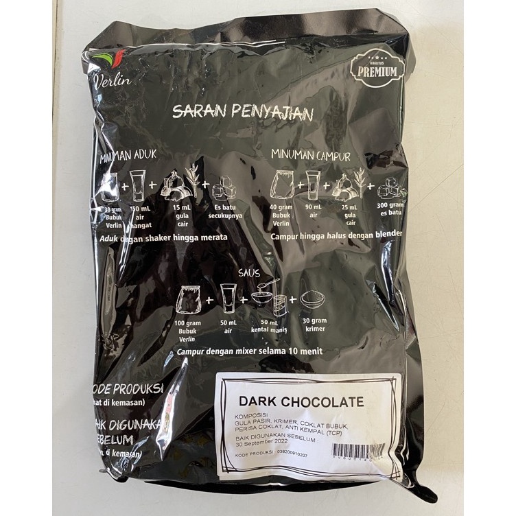 

ua Laris VERLIN Rasa DARK CHOCOLATE MURAH powder drink minuman bubuk 1kg A73