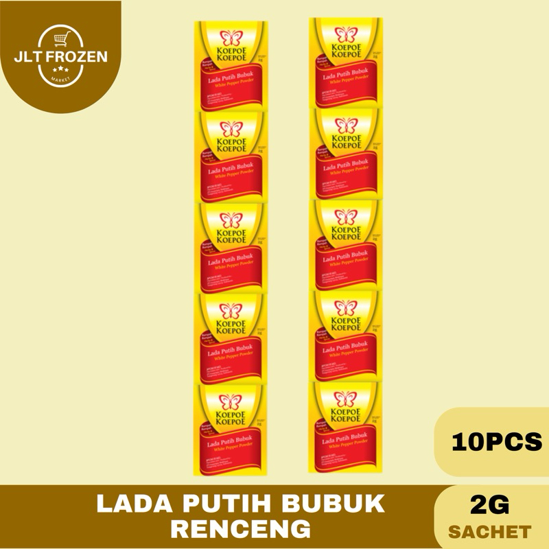 

Lada Putih Bubuk Sachet Koepoe Kupu Renceng 2g x 10pcs / Merica Bubuk