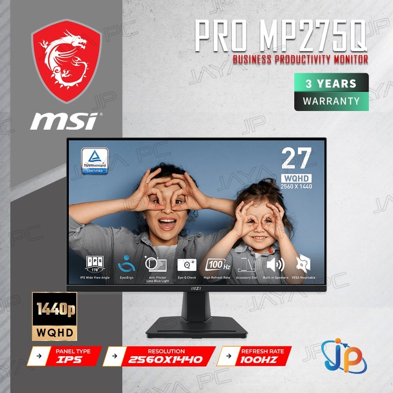 Monitor MSI LED IPS PRO MP275Q - WQHD 27" Inch