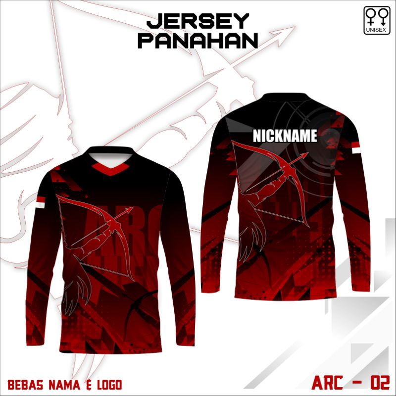 jersey panahan kaos olahraga panahan baju panahan dewasa lengan panjang free custom