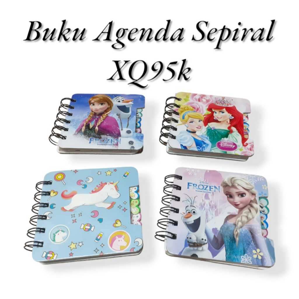 

ROYALE STATIONARY - Buku Diary Spiral Dengan Idek Karakter Kartun Ukuran 10CM X 9 CM (95K)