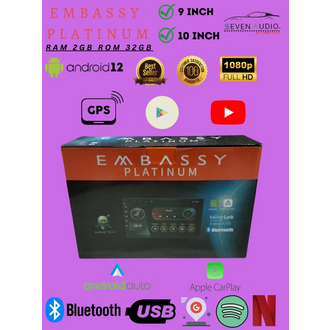 Head Unit Android Embassy 10 Inch NEPTUNUS Carplay RAM 2GB ROM 32GB - Android Embaay 10"