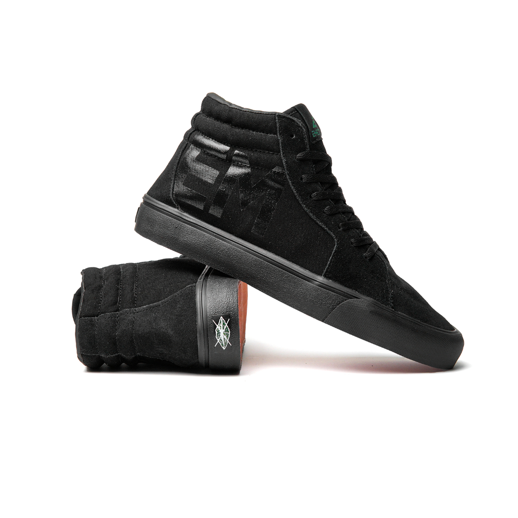 Gibran Shoes Store - Sepatu Sneakers Sekolah Unisex Pria Wanita Attractive High Full Black