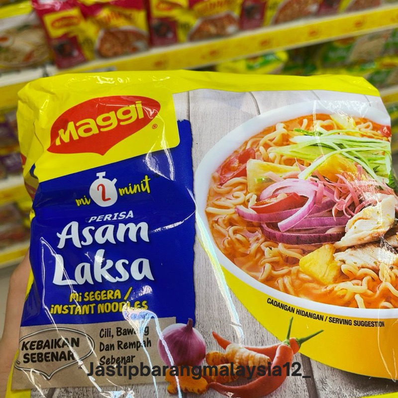 

Maggi mie malaysia rasa asam laksa isi 5