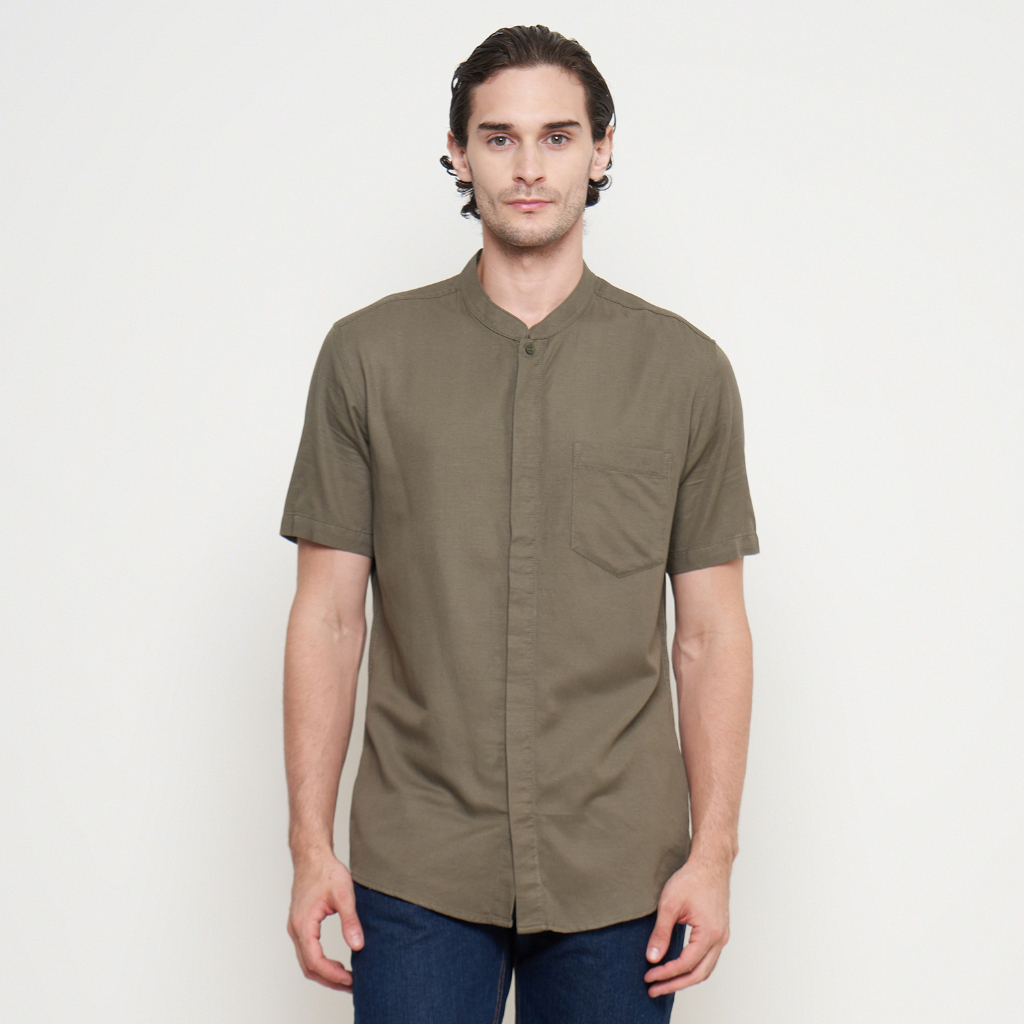 GABRIELLE KEMEJA KOKO LENGAN PENDEK REGULAR FIT BADC439J0224