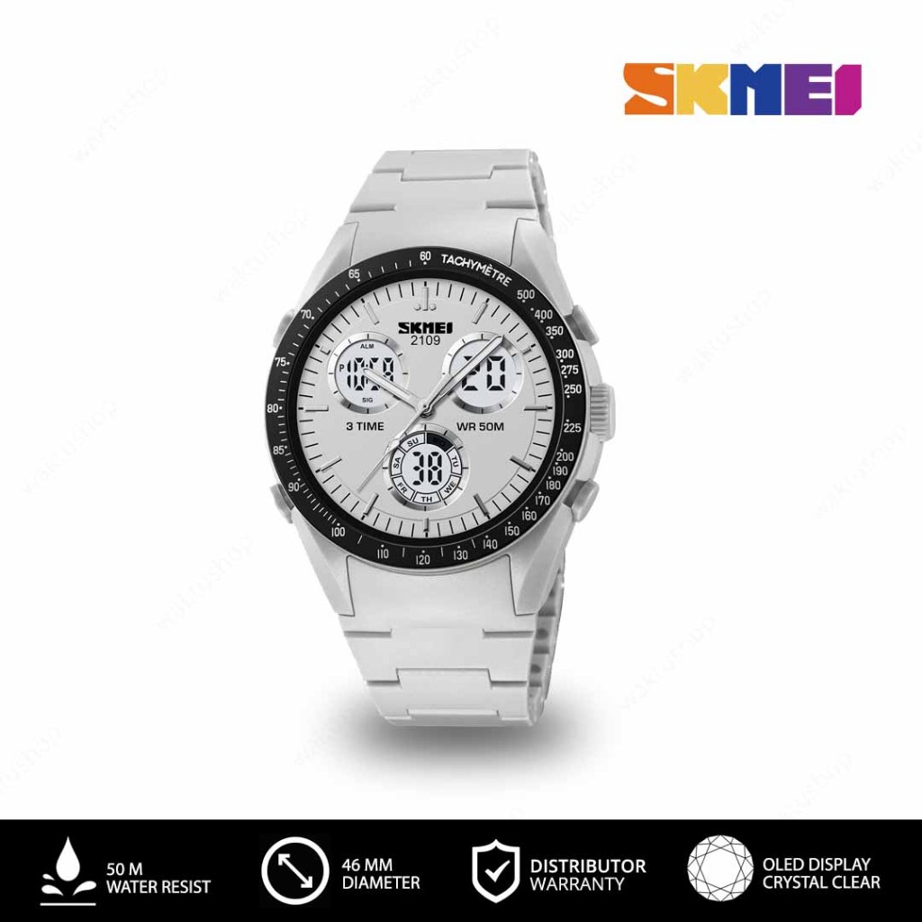 SKMEI 2109 Jam Tangan Dual Time Pria
