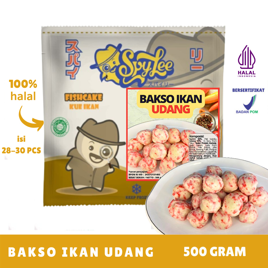 

Spylee Bakso Ikan Udang (Isi 28-30) HALAL BPOM DISKON TERMURAH FROZEN FOOD