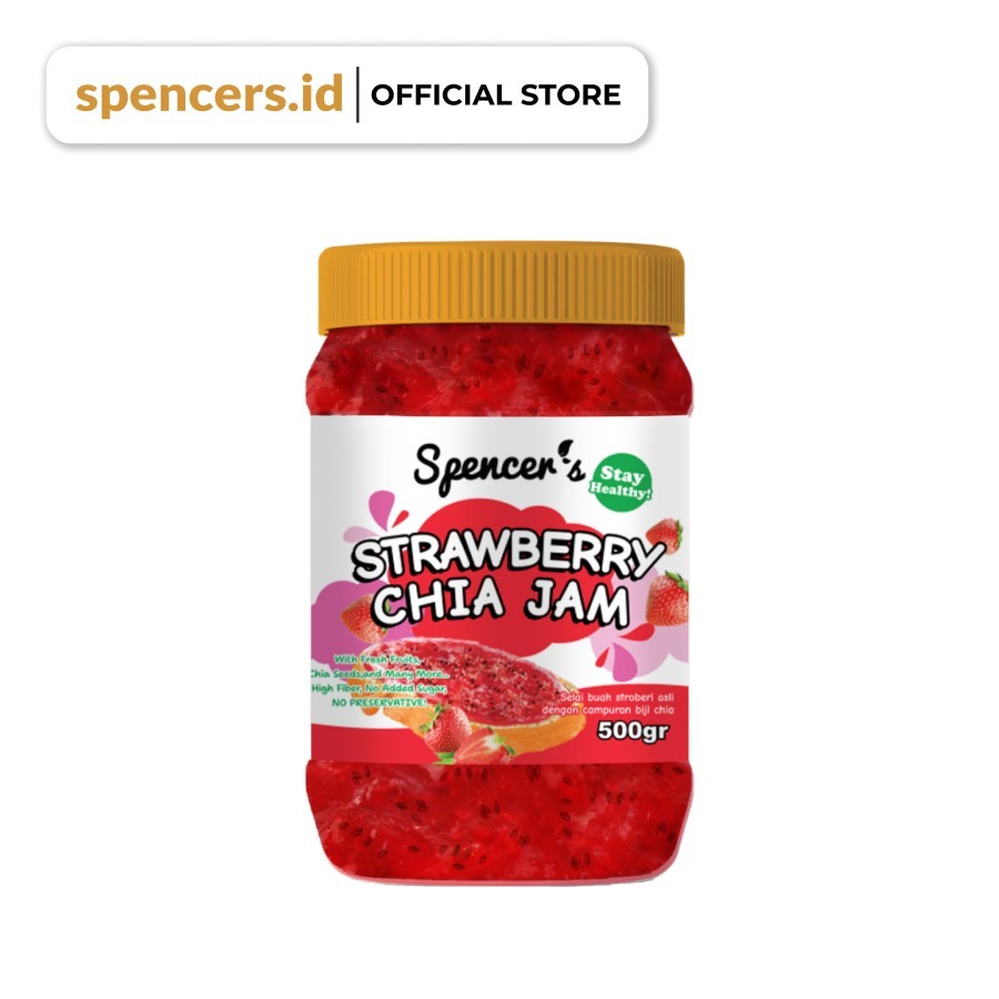 

Spencer's Strawberry Chia Jam (500g) - Selai strawberry asli