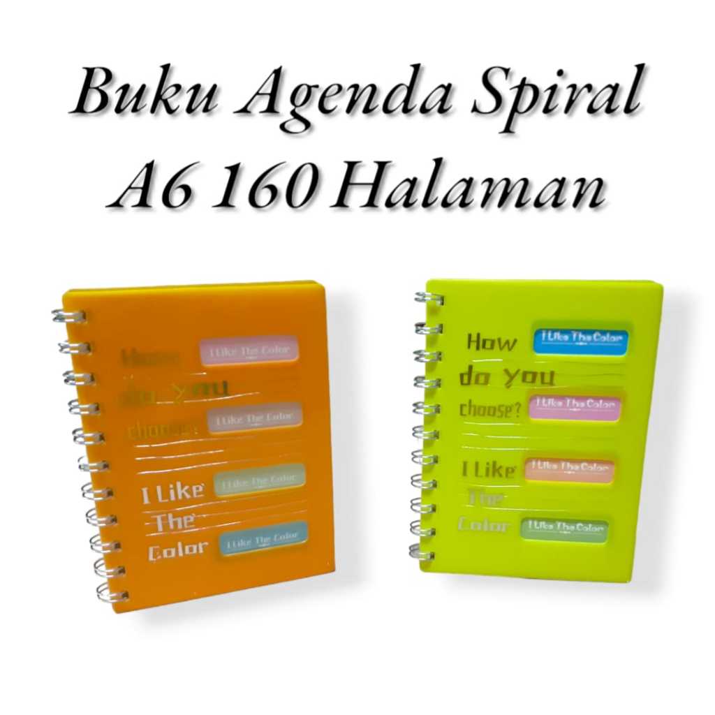 

BUKU CATATAN SPIRAL HARD COVER UKURAN A6 KARAKTER COLOR