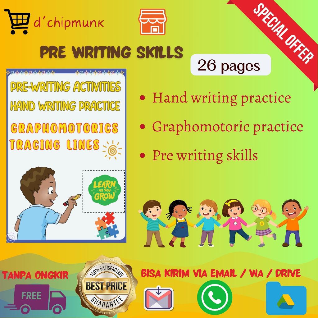 

PS03_Pre Writing SkillsTracing latihan menarik garis preschool, pra-menulis kindergarten playgroup KB-TK