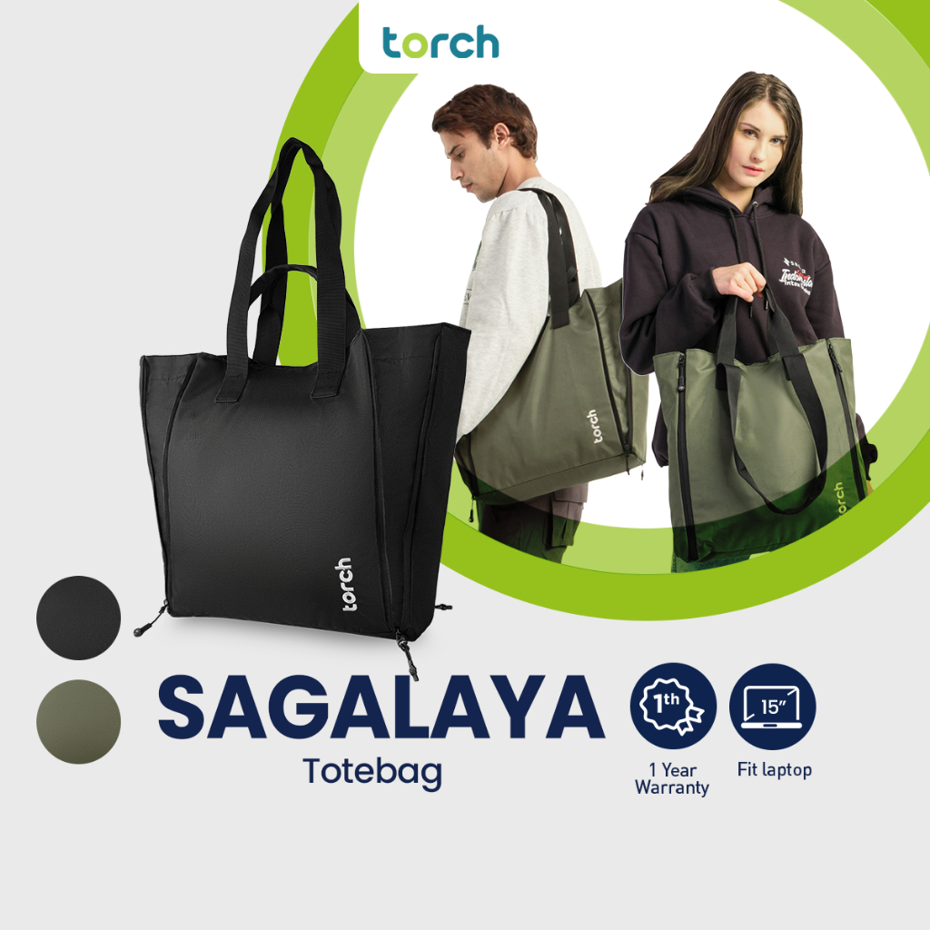 TORCH Sagalaya 2 in 1 Totebag Selempang Tas Belanja Besar Multifungsi Expandable Bag