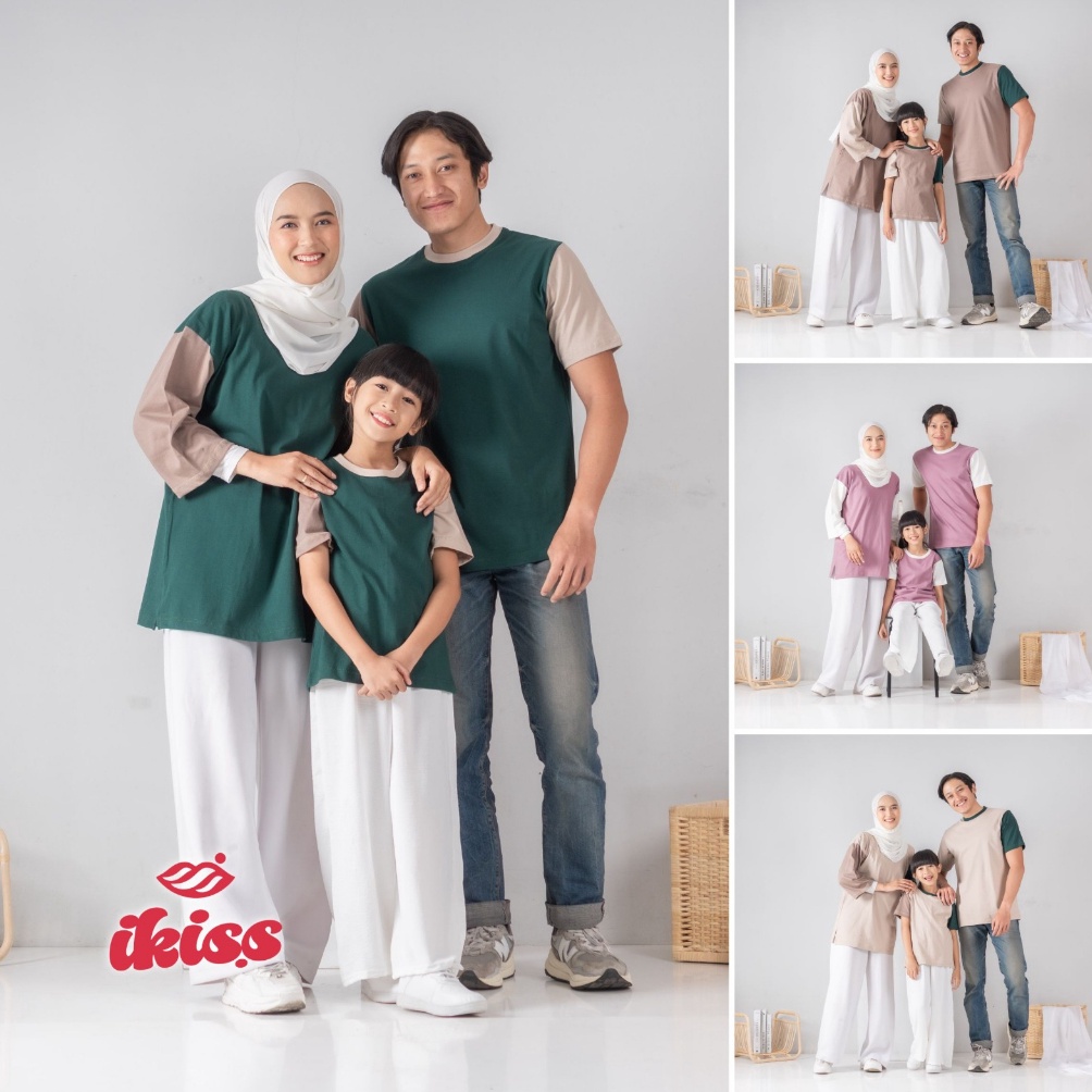 ART C59W Kaos Keluarga  Family set  Pakaian keluarga  Kaos couple  Senada Series Trendy Baju Atasan 