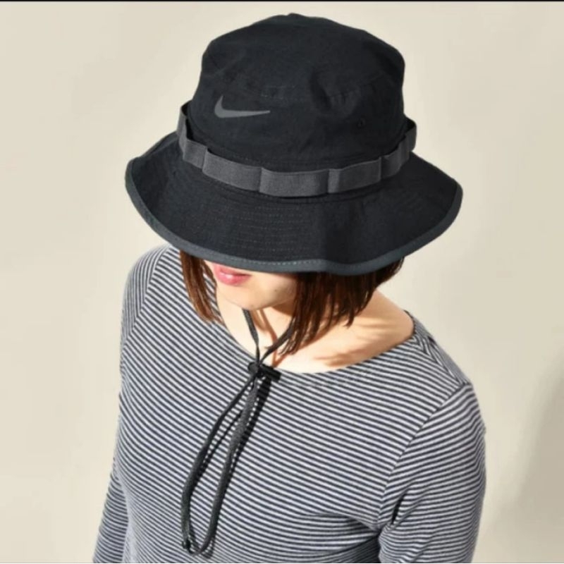 Nike Boonie Bucket Hat Black Hitam DM3329-010 Topi Original 100%