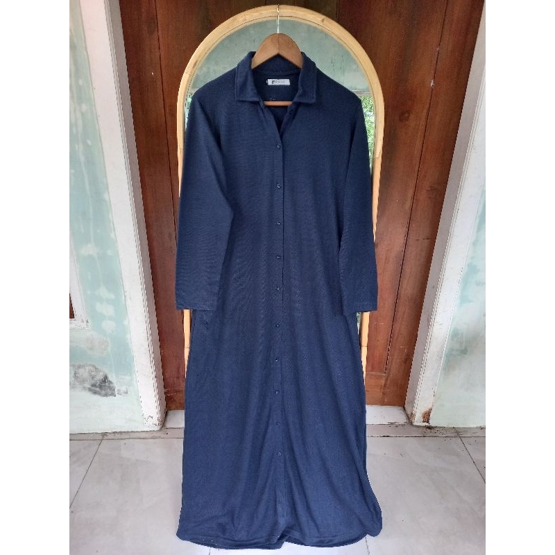 PRELOVED Dress Gamis Navy by Pulchra Gallery size M