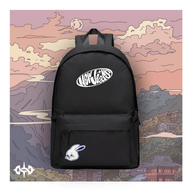 TAS SEKOLAH NEW JEANS KPOP LOGO RANSEL BAGPACK TAS LAPTOP CORDURA MURAH VIRAL DI TIKTOK TAS GENDONG 