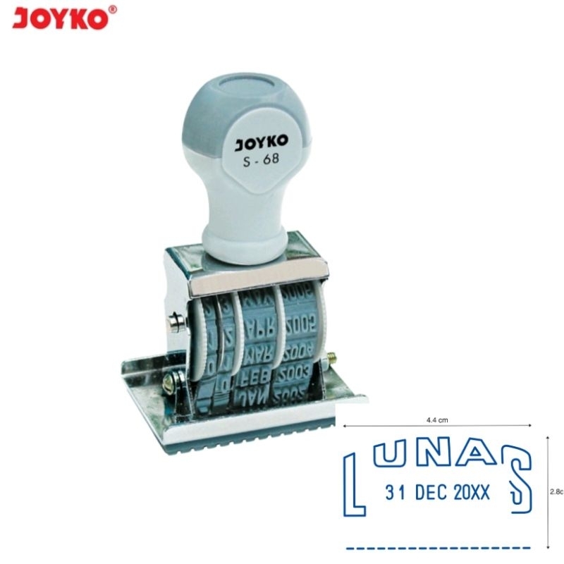 

Date Stamp, Stempel Lunas Dengan Tanggal JOYKO S-68