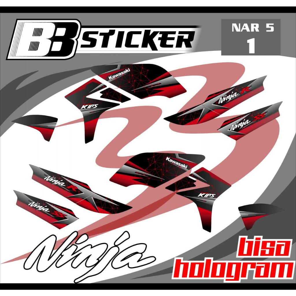 STRIPING PREMIUM Kawasaki Ninja R Ninja SS BISA HOLOGRAM List Sticker Variasi Nar 5