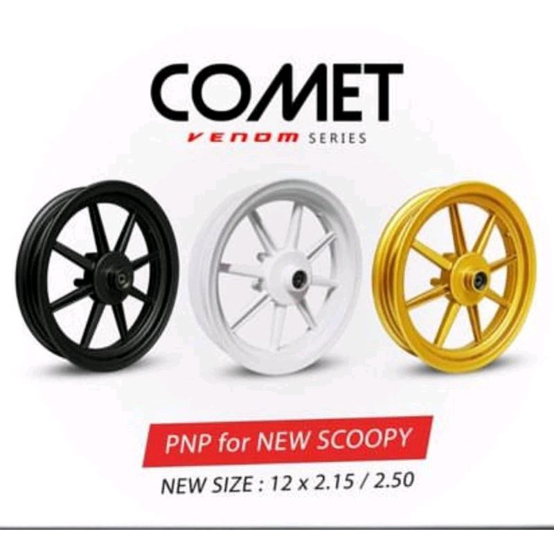VELG VROSSI SCOOPY NEW RING 12 COMET PALANG 8 1SET UK 215/250-12 PNP