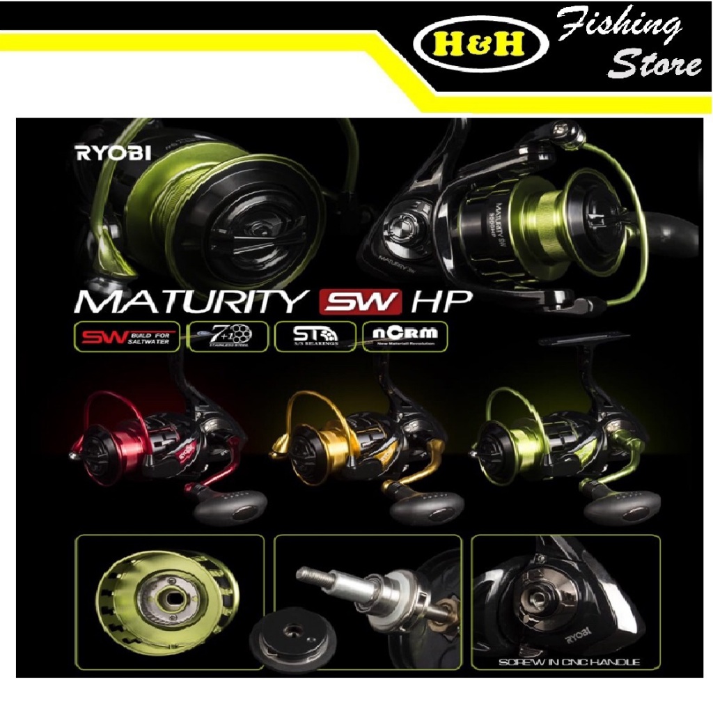 REEL RYOBI MATURITY 1000 - 6000 RED/GREEN SW/HP